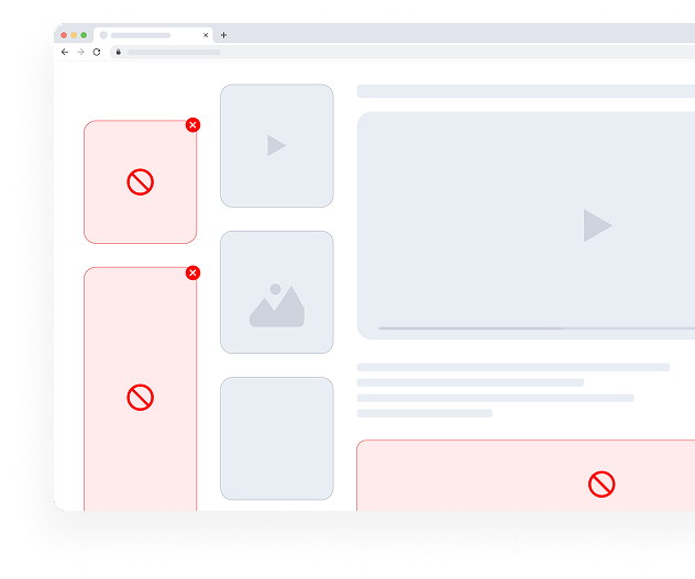 Ad blocking illustration